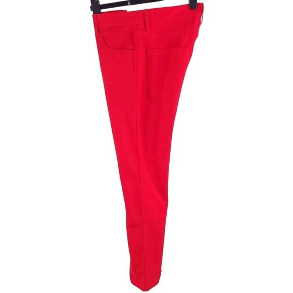 Raf Simons Logo Plaque Straight-leg Denim Trousers M Red New - Picture 4 of 16